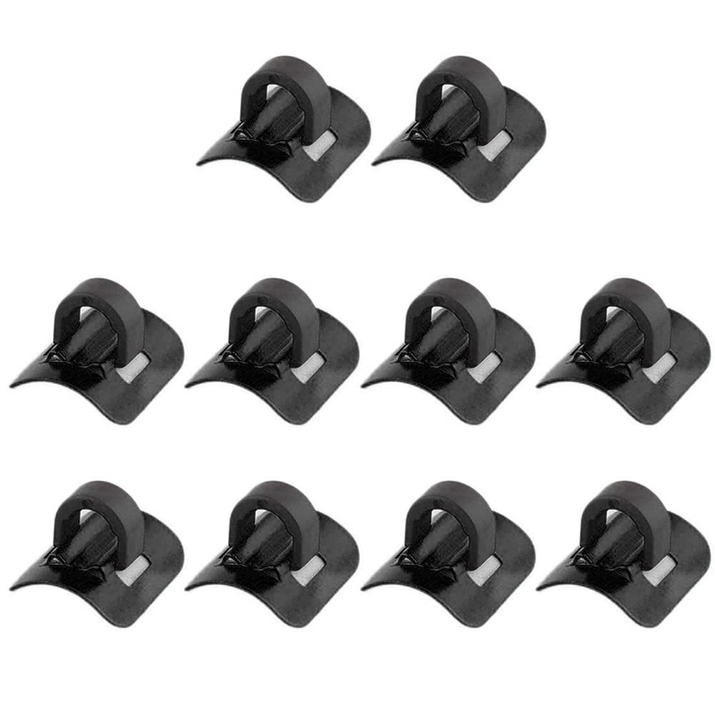 Bike Fixed Cable Clip, Asudaro Aluminum Alloy Bicycle Cable Clip Bicycle Cable Buckle 10 Pieces Brake Cable C-Clips Buckles Brake Cable C-Clips Buckles For Brake Derailleur Shift Cables