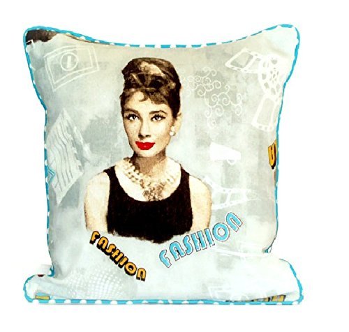 Amazon Com Audrey Pillow Cover Audrey Hepburn 18x18 Piping