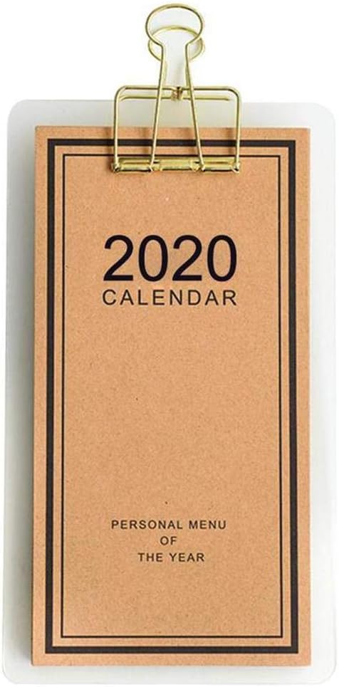 decaden Desk Calendar 2020 Menu Style Calendar Simple Innovative Custom DIY Desk Calendar Small Wall Schedule Manager Planner School Office Supplies coffee