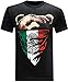 California Republic (Mexican Flag Bear) Men's T-Shirt - (X-Large) - Black