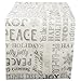 DII 100% Cotton, Machine Washable, Printed Metallic Table Runner For Parties, Christmas & Holidays - 14x108