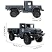 Graces Dawn Remote Control Car, Terrain RC Cars, Electric Remote Control Off Road Military Truck, 1/16 2.4G 4WD Off-Road RC Military Truck Rock Crawler Army Car (Gray)