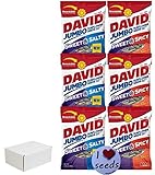 David sunflower seeds variety 6 pack in box with magnet (3 sweet and salty plus 3 sweet and spicy)