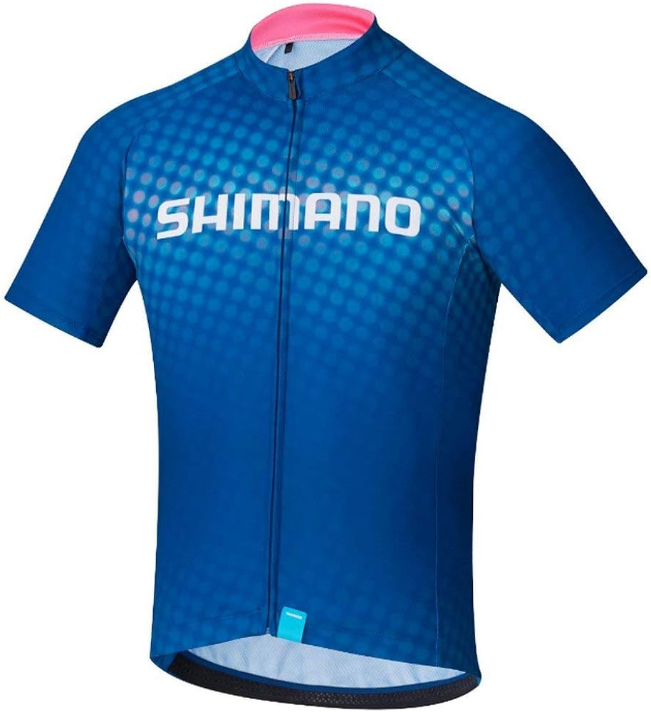 SHIMANO Short Sleeve Jersey Youth Blue 2021 Cycling Jersey Short Sleeve