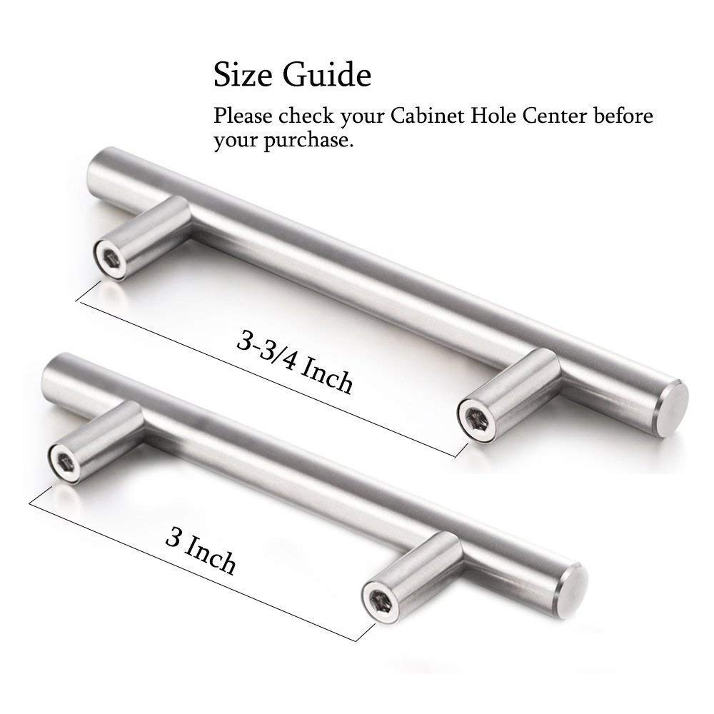 36 Pack Kitchen Cabinet Handles Sunriver 26 Pack Cabinet Pulls Brushed Satin Nickel 10 Pack Cabinet Door Knobs 3 3 4 Hole Center Stainless Steel Cabinet Hardware For Bathroom Cupboard Door And Draw