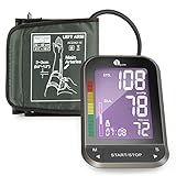 1byone Upper Arm Blood Pressure Monitor with Easy-to-Read Backlit LCD, One Size Fits All Cuff, Nylon Storage Case, Black