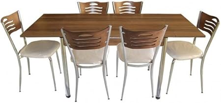 Acilir Eko Mutfak Masa Takimi 6 Sandalyeli Yemek Masasi Amazon Com Tr