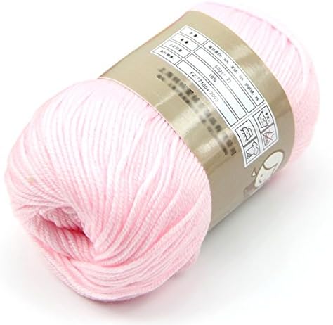 Silk Fiber Yarn - Mommy love High Quality 1 Skein 50g Hot Soft Yarn Knitting Natural Silk Cotton Baby Sweater, Pink