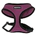 Puppia Soft Dog Harness No Choke Over-The-Head Triple Layered Breathable Mesh Adjustable Chest Belt and Quick-Release Buckle, Purple, Medium
