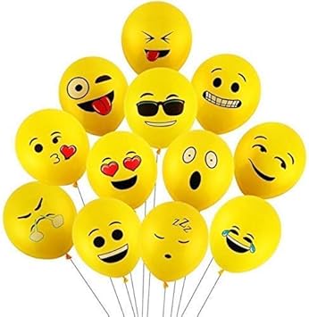 Party Propz Smiley Balloon Printed Face Expression Latex Balloon 25 Pcs Yellow Emoji Balloon Smiley Balloon Birthday Decoration Balloon Amazon In Toys Games