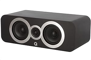 Q Acoustics 3090Ci Center Speaker Carbon Black - 2-way Reflex Enclosure Type, 2 x 4 Mid/Bass Driver, 1 x 0.9 Tweeter - Active Speakers/Hifi Speakers for Home Theater Sound System