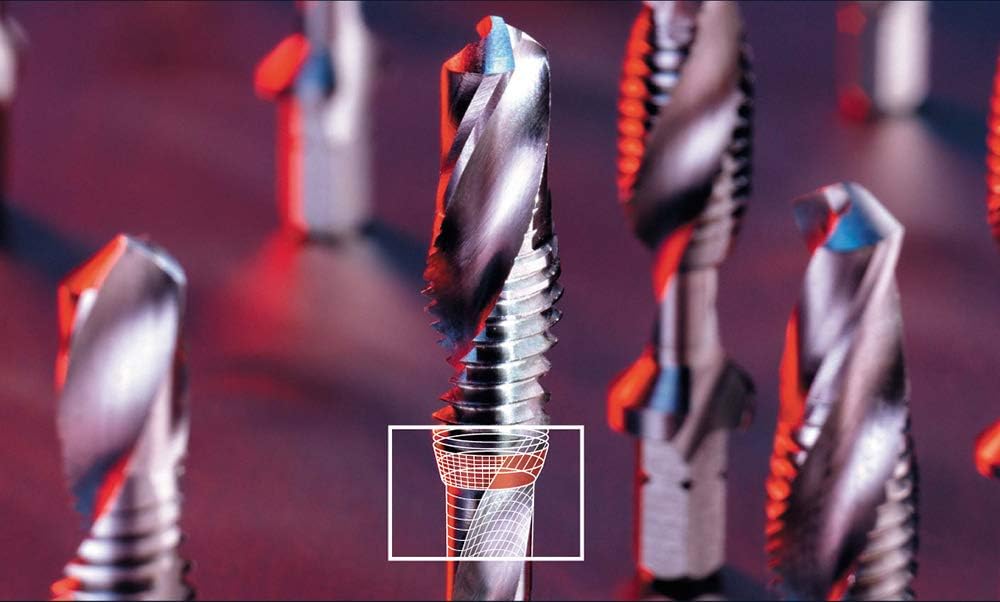 EXACT 5922 SGE ROTAPLUS+, M4, 1/4 inch bit Shaft, HSS, TiN Coating, DIN3126, Multi-coloured - Image 4