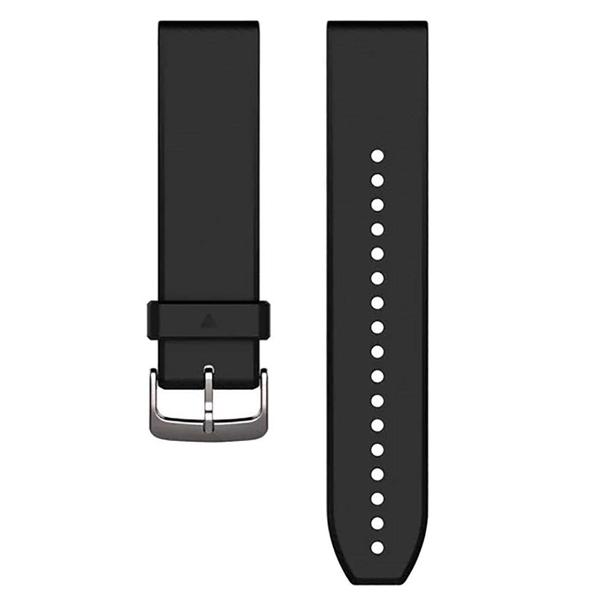 Garmin QuickFit 22 Strap Black/Silver Silicone