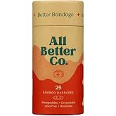 All Better Co. The Better Bandage - Organic Bamboo, Hypoallergenic, Earth-Friendly Adhesive - Pack of 25