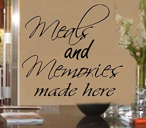 Meals And Memories Made Here Kitchen Wall Decal 14 Wide X14 High Black Or White Buy Online In Aruba At Aruba Desertcart Com Productid