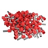 Wire Copper Crimp Connector Insulated Ferrule Pin Cord End Terminal Red(Set of 100)