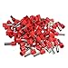 Wire Copper Crimp Connector Insulated Ferrule Pin Cord End Terminal Red(Set of 100)