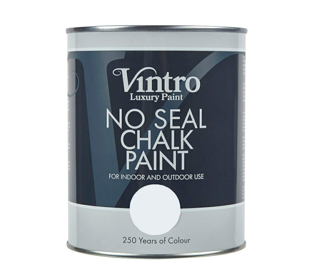 Vintro | No Seal Chalk Paint | Interior & Exterior Use | Furniture | Walls | Wood | Metal | 1 Litre (Beau Blue)