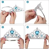 URAQT Princess Dress Up Accessories Set Crown Wand Earring Girls Party Cosplay view 4