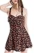 HENGJIA Women's Elegant Crossover One Piece Swimdress Skirted Bottom Swimsuit (FBA) Black Cherry 3XL(US8-10)