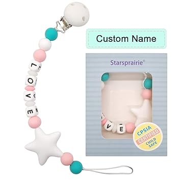 customized pacifier and clip