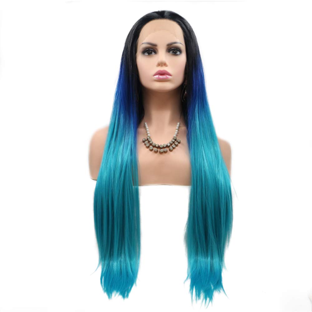 Amazon Com Wenjing Front Lace Wig Long Straight Attractive