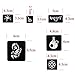6 Sheet Small Reusable Tattoo Stencils Temporary Tattoo Templates for Henna/Airbrush / Face Paint/Glitter