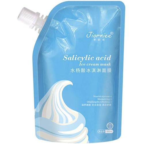 Salicylic Acid Ice Cream Mask Acne Moisturizing Smear Mask Blackheads Remover Mask Cleansing & Shrinking Pores