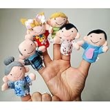 GOTD 6Pcs New Soft Family Member Puppet Baby Finger Plush Toys LOVE Warm Gift