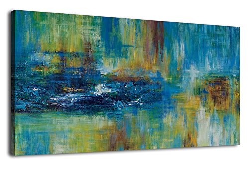 arteWOODS Large Canvas Art Prints Abstract Painting Panoramic Canvas
Artwork Blue Wall Art for Home Office Decoration Framed Ready to Hang
20" x 40"