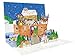 Entertaining with Caspari Christmas Pop-Up Advent Calendar, Santa's Ark, 1-Count