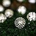 Icicle Solar Moroccan Ball String Lights, 11ft 10 LED Large-Size Globe Christmas Lights for Indoor/Outdoor Home, Patio, Lawn, Garden, Party, Holiday Decorations (Cool White)