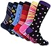Marino Mens Dress Socks - Fun Colorful Socks for Men - Cotton Funky Socks - 6 Pack - Fun Collection - 10-13
