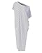 Kidsform Women Maxi Dress Striped Irregular Long Dresses Casual Loose Kaftan Round Neck Sundress B-Stripe XL