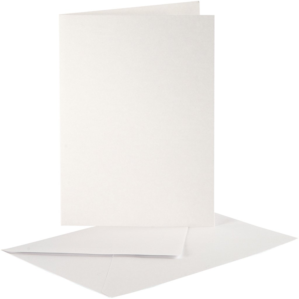 Creativ 23819 Pearlescent Cards & Envelopes, card size 10,5x15 cm, envelope size 11,5x16,5 cm, cream, 10sets
