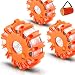 SlimK 3 Pack LED Road Flares Emergency Disc Roadside Safety Flashing Beacon Highway Warning Light, Car Safety Flares Kit Vehicles Boat Jeeps Bike Truck SUVs primary
