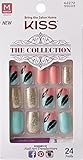 Kiss The Collection Nails (SSC03 - TEMPTATION) Medium Design Nails with Glue