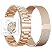 Minfex Compatible with Samsung Galaxy 42mm/Gear S2 Classic Watch Bands, 2-Pack 20mm Stainless Steel Replacement Metal Band Strap Bracelet for Galaxy 42mm Smartwatch, Rose Gold