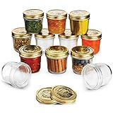 Bormioli Quattro Stagioni Wide Mouth Mason Jars 6 ¾ Ounce Glass Jar with Metal Airtight Lid Canning Jar for Jam, Jelly, Honey, Great Pickling, Preserving, Meal Prep, Food Storage, Salad Jar (12 Pack)