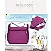 Waterproof Nylon Shoulder Crossbody Bags - Adjustable Shoulder Strap Handbag Multiple Zippered Elastic Pockets with Organizer fors Wallet, Passport, Boarding Pass, Water Resistant ( Black, Large)