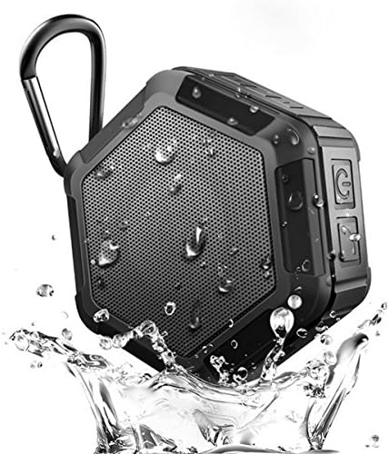 Waterproof Bluetooth Speaker Gwii Pool Floating IPX7 Wireless Shower Speaker with FM Radio Loud Sound for Pool, Beach, Surfing, Hiking (Black)