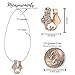 UPSERA Cat Necklace – Fun and Cute Cat Jewelry for Women – Rose Gold Plated Two Cats Necklace with Rolo Chain – 17-inch with 2-inch Extender Necklace with Cat Pendant – Lovely Present for Moms