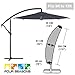 Offset Umbrella Cover, Patio Umbrella Cover for 9ft to 13ft Cantilever Parasol Outdoor Market Umbrellas Cover with Zipper and Water Resistant Fabric Black