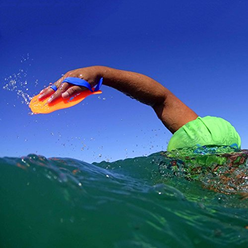 New Wave Contoured Swim Paddles Swimming Hand Paddles for SwimRun