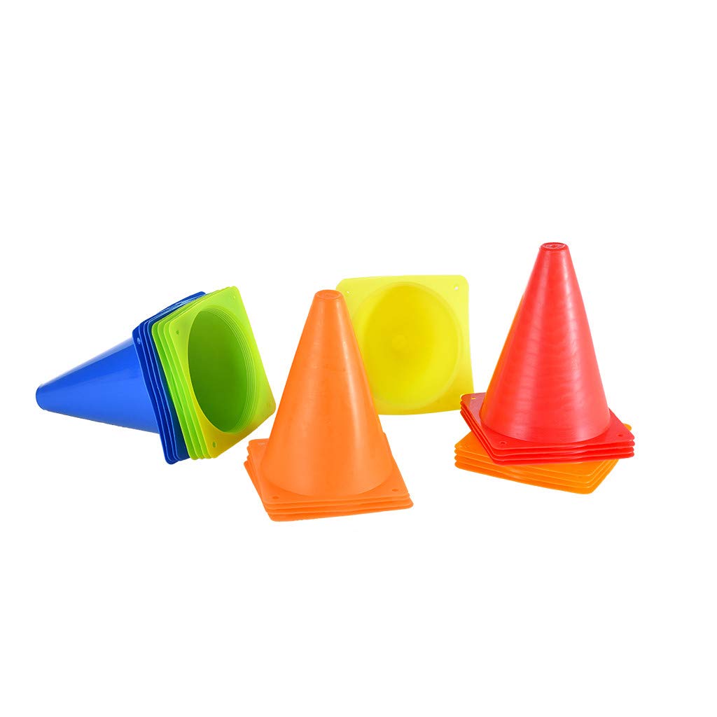 Assorted Colors 24/Set Indoor/Outdoor Agility Cones Sports Soccer