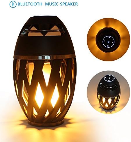 Led Lamp Speaker, Table Lamp Bluetooth Night Light Outdoor/Indoor Portable Stereo Bluetooth Speaker,96 LED Beads,Dancing Flicker Flame Camping Lamp Portable Wireless Speaker,Christmas Gift