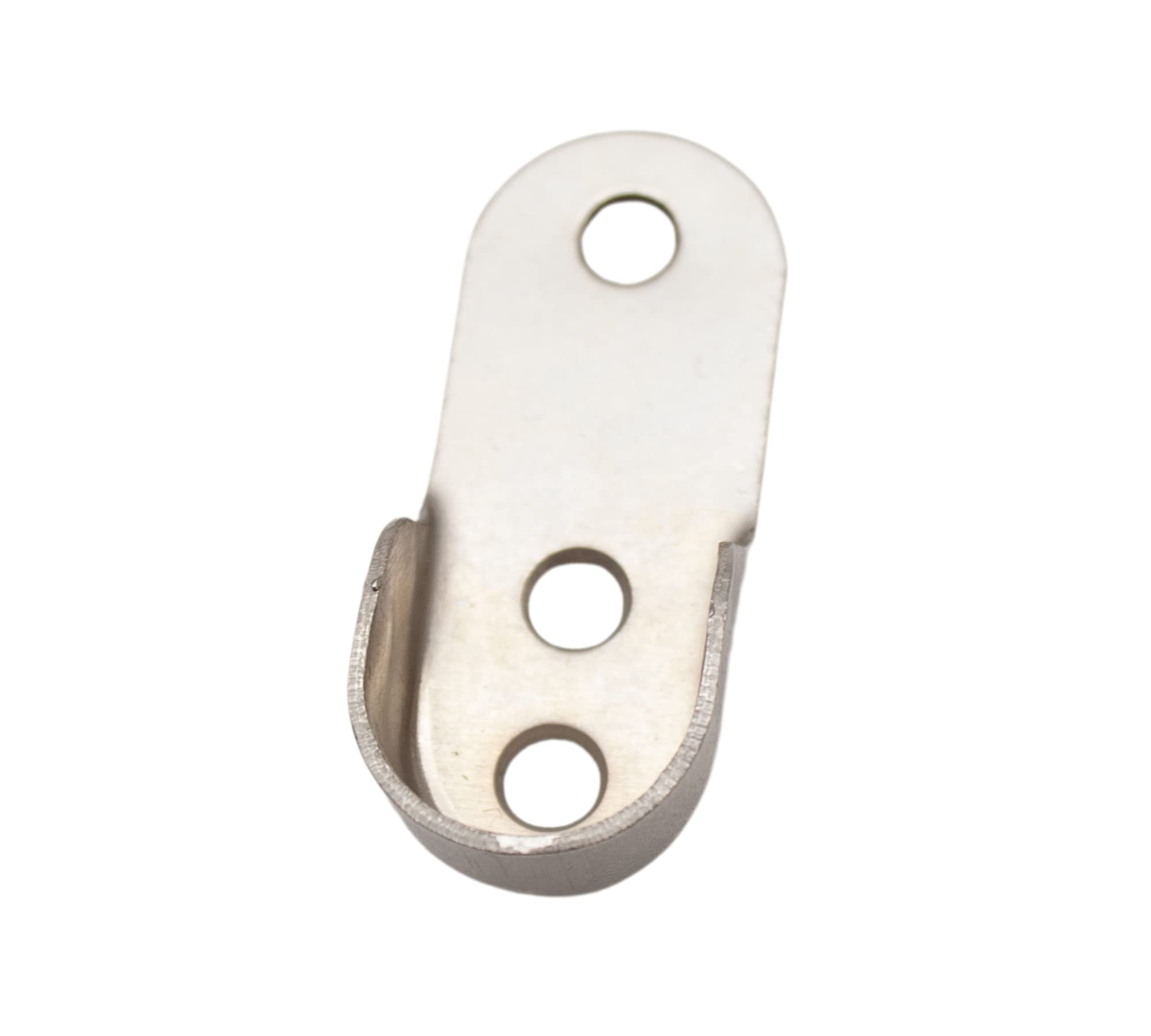 DOJA Barcelona | Side Bracket for Wardrobe Rod | Pack of 25 | Hook Support Cabinet Rod 45 x 18 x 11 mm | U-Shaped Design | Support Closet Rod, Shower Curtain Rod