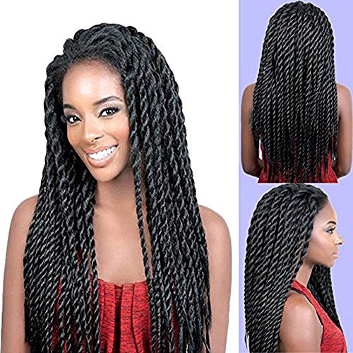 Synthetic Braided Lace Front Wigs African American Twist Braids