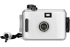 FUNVIEW 35mm Reloadable Waterproof Film Camera for Snorkeling, Manual Exposure, Without Film，Reusable，Easy to Use（White）
