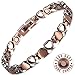 RainSo Womens Pure Copper Heart Design Magnetic Bracelets for Arthritis Adjustable